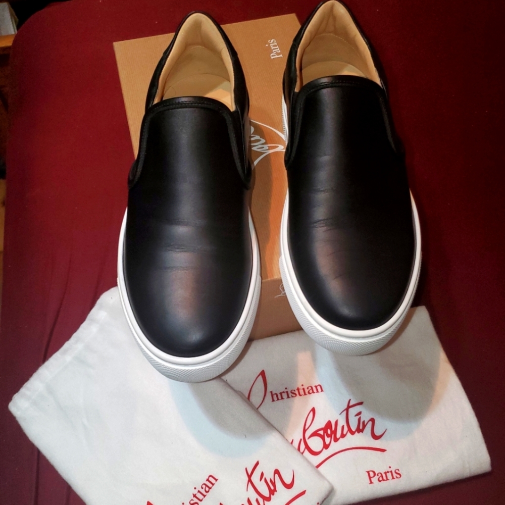 Christian Louboutin Sneakers Masteraltissima Flat Black Calf Shoe